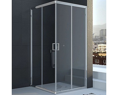 Душевой уголок Veconi Rovigo RV-11 100x100 RV11-100-01-C5 профиль Хром стекло прозрачное