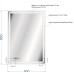 Зеркало Cersanit Led 080 Design Pro 60 с подсветкой с часами и подогревом