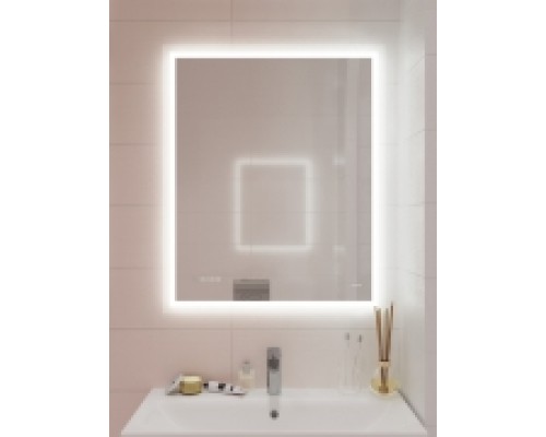 Зеркало Cersanit Led 080 Design Pro 60 с подсветкой с часами и подогревом