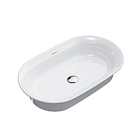 Раковина Kerama Marazzi CANALETTO накладная 65, белая глянцевая