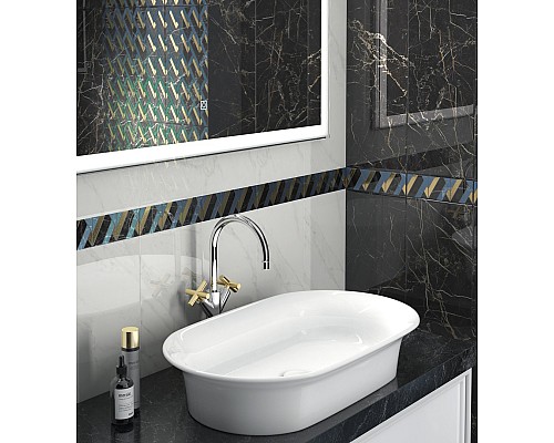 Раковина Kerama Marazzi CANALETTO накладная 65, белая глянцевая