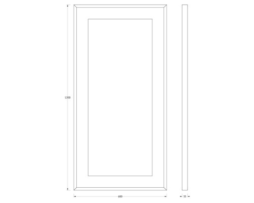 Зеркало Evoform Ledside 120х60 Сталь