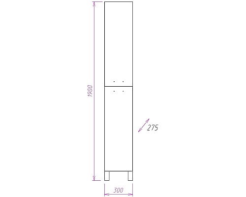 Шкаф пенал Onika Коралл 30.10 403037 Белый