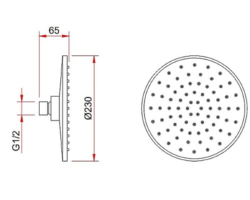 Верхний душ Berges Nardis R 072003 Хром сильвер
