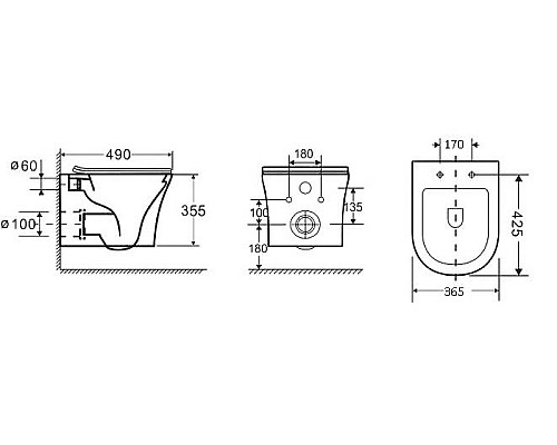 Унитаз Grossman Style GR-4475S подвесной Белый глянец с сиденьем Микролифт