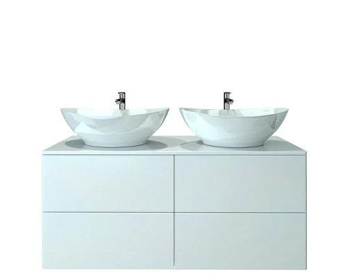 Тумба под раковину Orange Otto Ot-130TuMDF подвесная Белый глянцевый