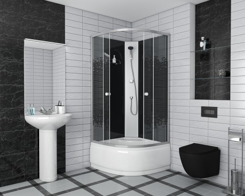 Душевая кабина Niagara Eco 90x90 NG-7508-14BK без гидромассажа