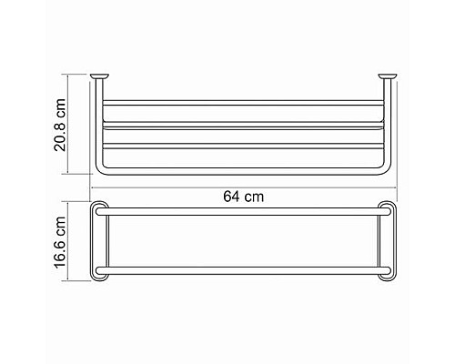 Полка для полотенец WasserKRAFT K-888
