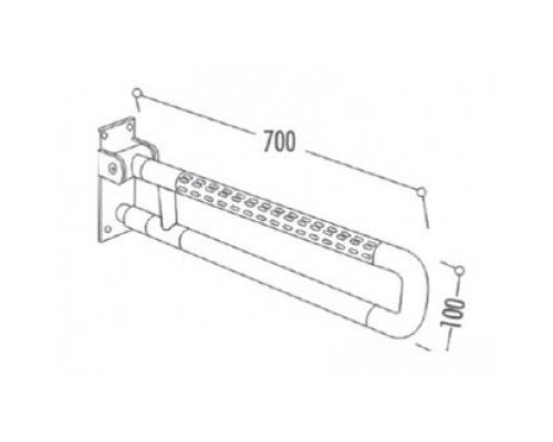 Поручень для раковины Creavit TB302 откидной Белый