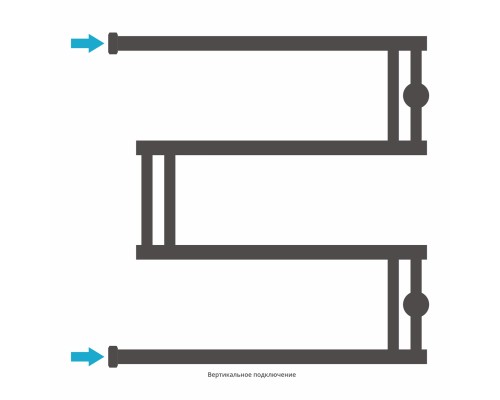 Полотенцесушитель водяной 600x600 состаренная бронза Сунержа High-Tech+ 05-4050-6060