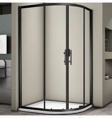 Душевой уголок Veconi Rovigo RV-08B 100х90 Черный матовый