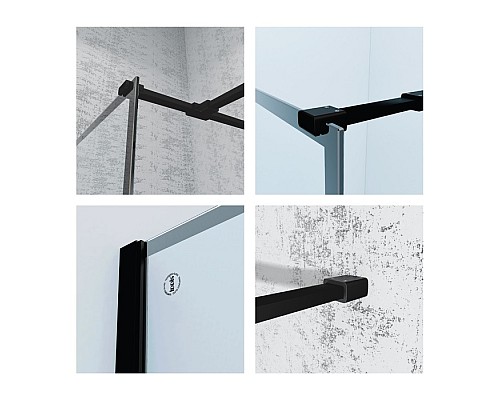 Душевая перегородка IDDIS Slide Walk In черный 110x195 см SLI8BS7i23