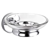 Мыльница Nofer Monaco 16372.B хром/прозрачное стекло