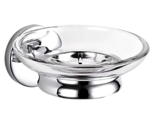 Мыльница Nofer Monaco 16372.B хром/прозрачное стекло