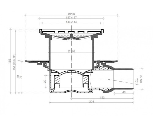 Душевой трап Pestan Confluo Standard Tide 1 Mask 13000070