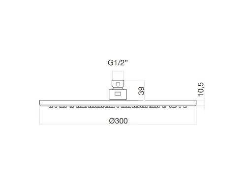 Верхний душ Webert AC1010345BRASS никель
