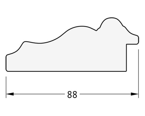 Зеркало Evoform Exclusive 116х56 BY 3490 с фацетом в багетной раме - Римское золото 88 мм