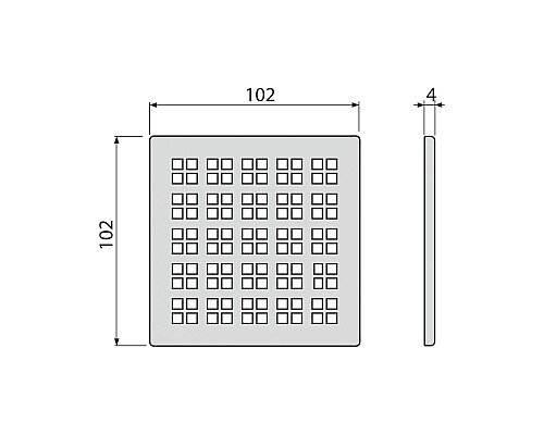 Решетка AlcaPlast MPV015 нержавеющая сталь
