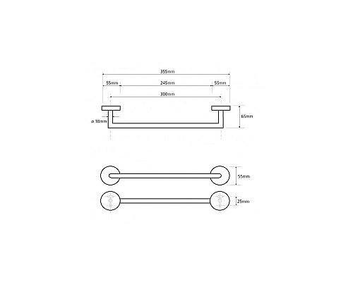 Полотенцедержатель Bemeta 104204012 355 мм