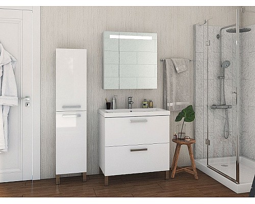 Зеркальный шкаф Cersanit Melar 70 SP-LS-MEL70-Os с подсветкой Белый