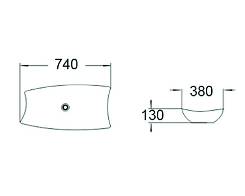 Раковина керамическая накладная SantiLine SL-1029
