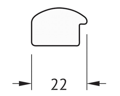 Зеркало Evoform Definite 44х34 BY 1325 в багетной раме - Махагон 22 мм