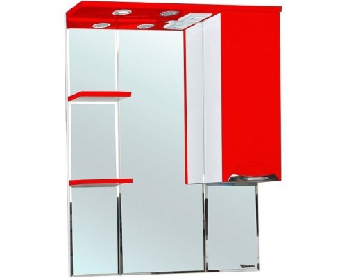 Зеркало со шкафом Bellezza Альфа 75 R 4618812001038 с подсветкой Белое Красное