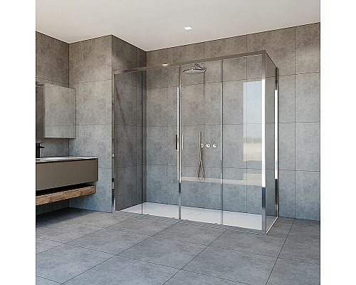 Душевой уголок Vincea Garda 170х90 VSR-1G29017CL профиль Хром стекло прозрачное