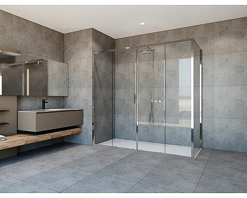 Душевой уголок Vincea Garda 170х90 VSR-1G29017CL профиль Хром стекло прозрачное