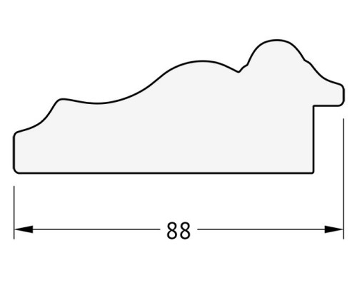 Зеркало Evoform Exclusive 116х56 BY 1247 с фацетом в багетной раме - Римское серебро 88 мм