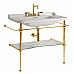 Консоль для раковины Kerasan Waldorf 9196K2oro 100 напольная, с полкой, золото