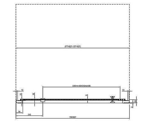 Душевая дверь Ravak Nexty NDOP1-80 03O40U00Z1 профиль Сатин стекло Transparent