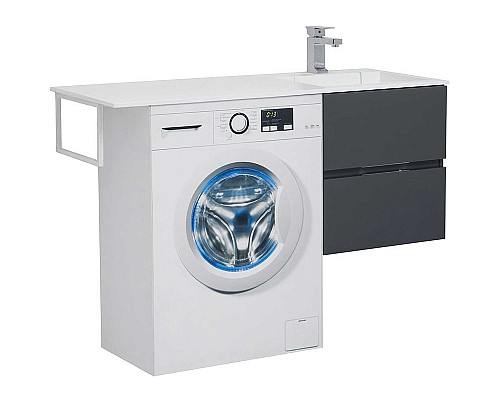 Тумба под раковину Aquanet Алвита 120 R 243662 подвесная Серый антрацит