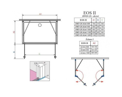 Душевая дверь EOS II DWD 120