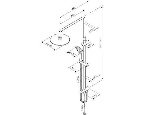 Душевая система AM.PM Gem F0790033 Белая матовая