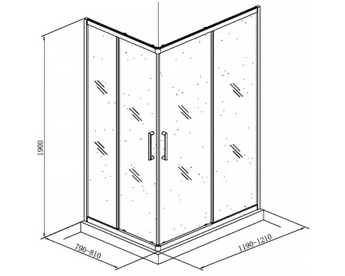 Душевой уголок Koller Pool Grace 120X80 G12080SC профиль Хром стекло прозрачное