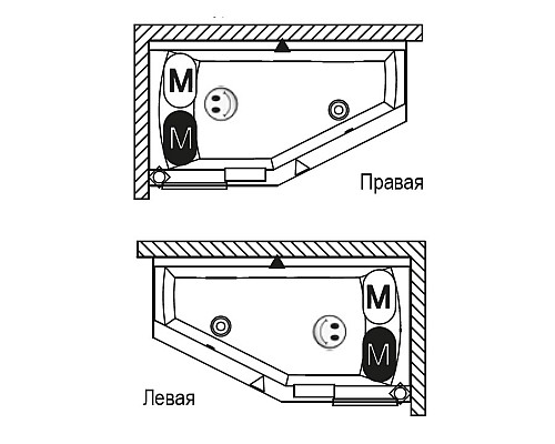 Асимметричная ванна Riho Geta 160x90 R правая BA8600500000000 Асимметричная ванна Riho Geta 160x90 R правая BA8600500000000