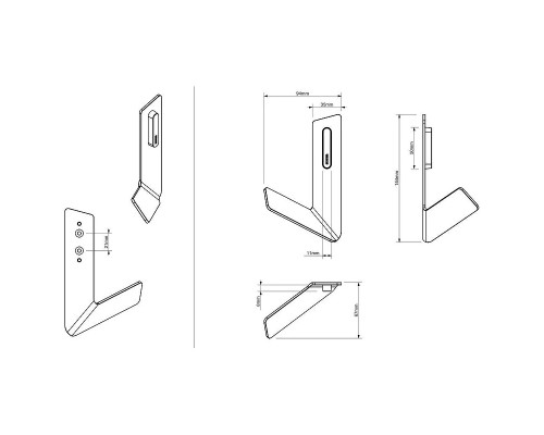 Крючок Sonia Flama 186150 Черный матовый