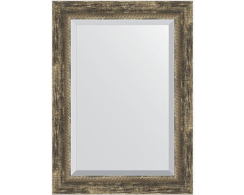 Зеркало Evoform Exclusive 73х53 BY 3382 с фацетом в багетной раме - Старое дерево с плетением 70 мм