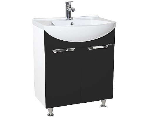Тумба под раковину Bellezza Альфа 65 4638810000048 Белая Черная