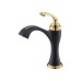 Смеситель для раковины Timo Unari 7501/04F черный антик-золото