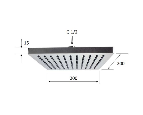 Верхний душ Remer 356SD20X Хром