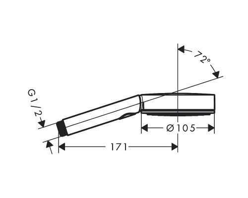 Ручной душ Hansgrohe Pulsify Select Activation EcoSmart 24101000 Хром