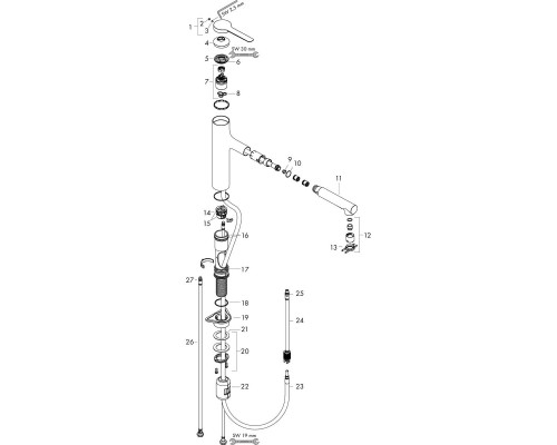 Смеситель для кухни Hansgrohe Zesis M33 Сталь