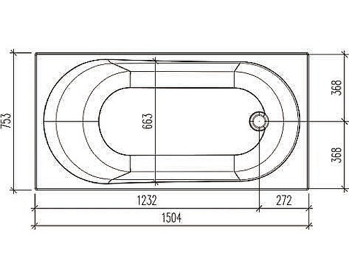 Акриловая ванна WellWant Oberon WW 150x75 WWVO1123W Акриловая ванна WellWant Oberon WW 150x75 WWVO1123W