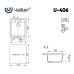 Кухонная мойка Ulgran Classic U-406-309 Темно-серая