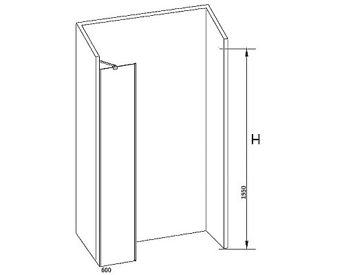 Душевая стенка RGW Z-09 60 06220906-11 профиль Хром стекло прозрачное