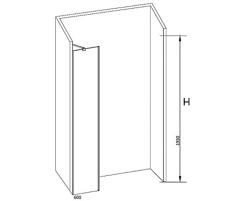 Душевая стенка RGW Z-09 60 06220906-11 профиль Хром стекло прозрачное