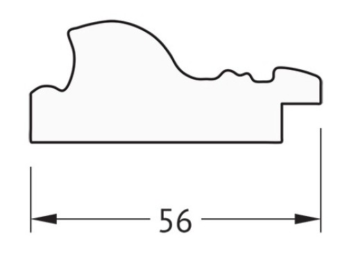 Зеркало Evoform Definite 104х54 BY 3072 в багетной раме - Виньетка состаренное серебро 56 мм