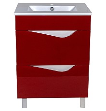 Тумба под раковину Bellezza Эйфория 60 (Quadro 60) 4639109660035 Красная